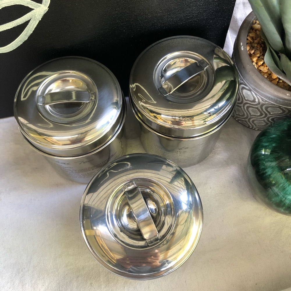 VINTAGE Stainless canister set kitchen storage - Picture 4 of 7
